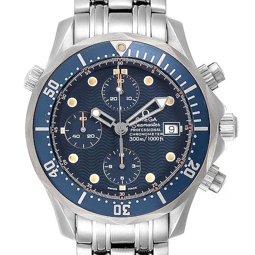 Photo of Omega Seamaster Bond Blue Dial Chronograph Steel Mens Watch 2599.80.00