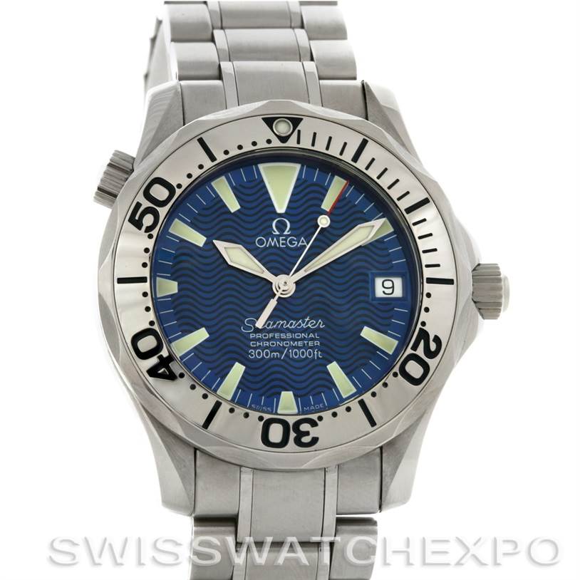 OMEGA Seamaster 純正ステンレスベルト　2253.80 Omega Seamaster Diver 300M 2253.80 Stainless steel Blue