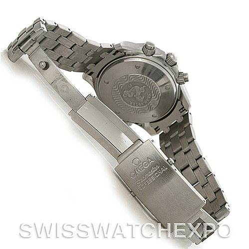 The image shows the back, clasp, and bracelet of the Omega Seamaster 2598.20.00 Men's Stainless Steel White Dial 2598.20.00 Men's Stainless Steel White Dial watch.