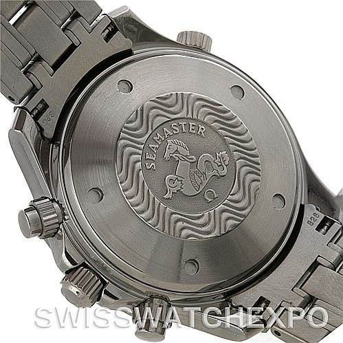 The image shows the back case, crown, and part of the bracelet of the Omega Seamaster 2598.20.00 Men's Stainless Steel White Dial 2598.20.00 Men's Stainless Steel White Dial watch.