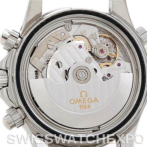 This image shows the back view of an Omega Seamaster 21330424001001 OR 213.30.42.40.01.001 Men's Stainless Steel Black Dial 21330424001001 OR 213.30.42.40.01.001 Men's Stainless Steel Black Dial watch, revealing its movement and inner mechanical parts.