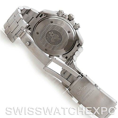 The image shows the back case and clasp of an Omega Seamaster 2594.52.00 Men's Stainless Steel Black Dial 2594.52.00 Men's Stainless Steel Black Dial watch.