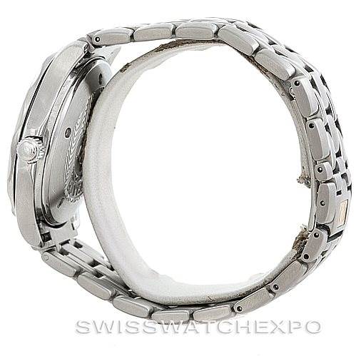 This image shows the  side view of the Omega Seamaster 2234.50.00 Men
s Stainless Steel Black Dial 2234.50.00 Men
s Stainless Steel Black Dial watch, highlighting the case and metal bracelet.