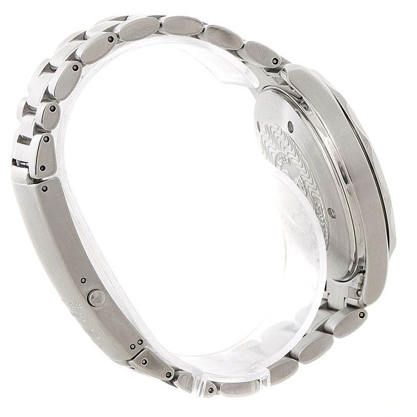 The image shows a side view of the Omega Seamaster 2234.50.00 Men
s Stainless Steel Black Dial 2234.50.00 Men
s Stainless Steel Black Dial watch focusing on the bracelet and case back.