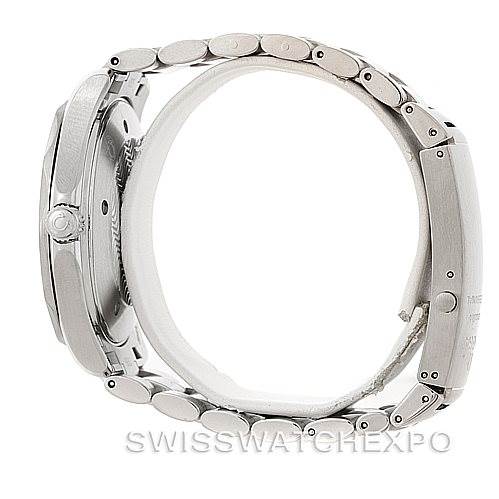 This image shows a side view of an Omega Seamaster 2254.50.00 Men
s Stainless Steel Black Dial 2254.50.00 Men
s Stainless Steel Black Dial watch with a focus on the case and bracelet.