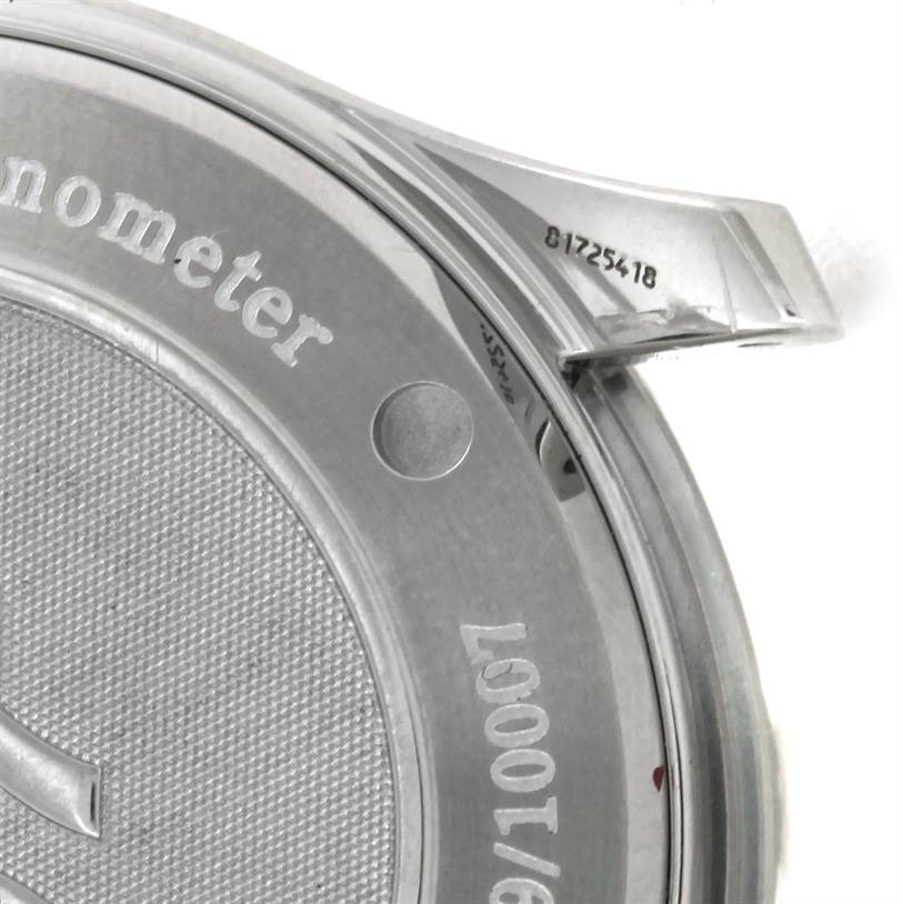 The image shows a close-up of the case back and a lug of the Omega Seamaster 2226.80.00 Men
s Stainless Steel Blue Dial 2226.80.00 Men
s Stainless Steel Blue Dial watch.