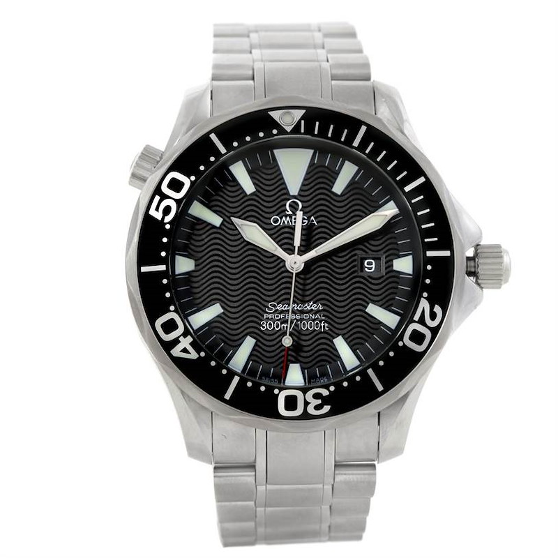 Omega Seamaster Professional 300m Black Dial Quartz Watch 2264.50.00 ...