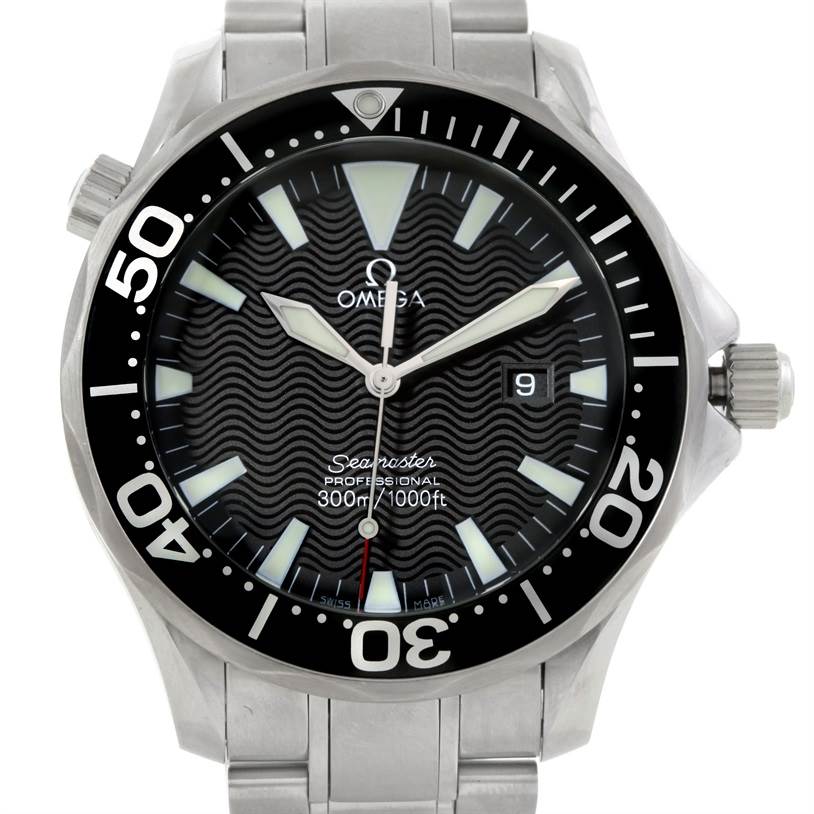 Omega Seamaster Professional 300m Black Dial Quartz Watch 2264.50.00 ...