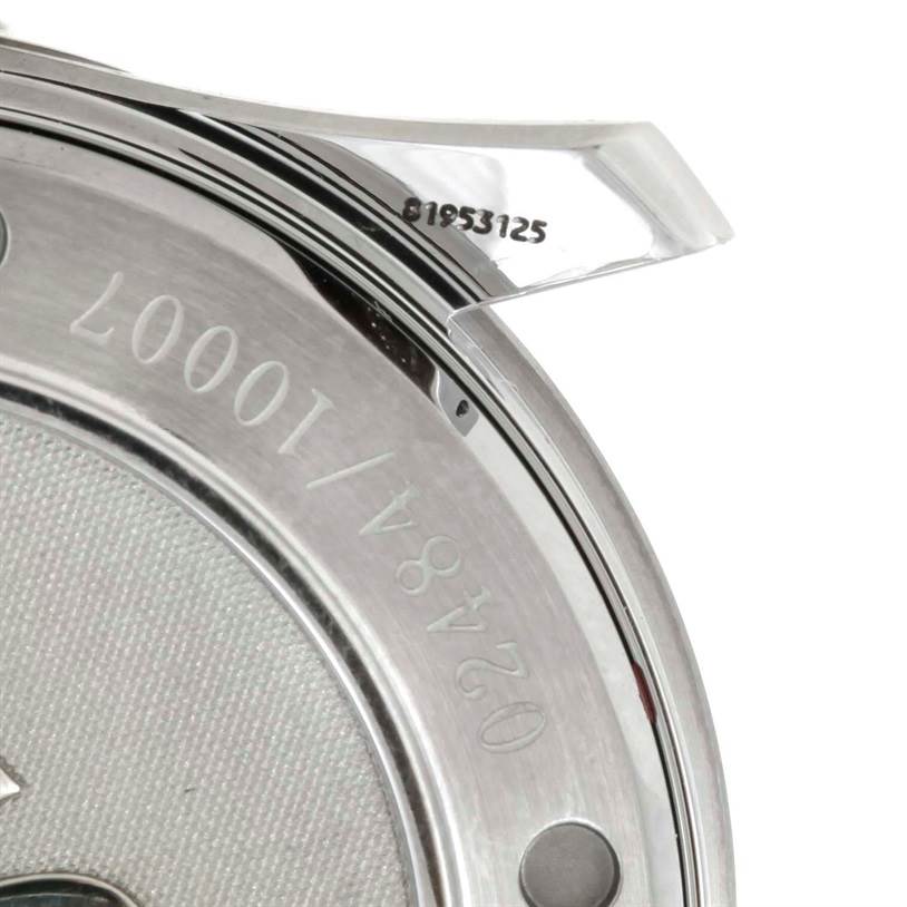 The image shows the back case and a part of the lugs of an Omega Seamaster 212.30.41.20.01.001 Men
s Stainless Steel Black Dial 212.30.41.20.01.001 Men
s Stainless Steel Black Dial watch at an angled close-up.