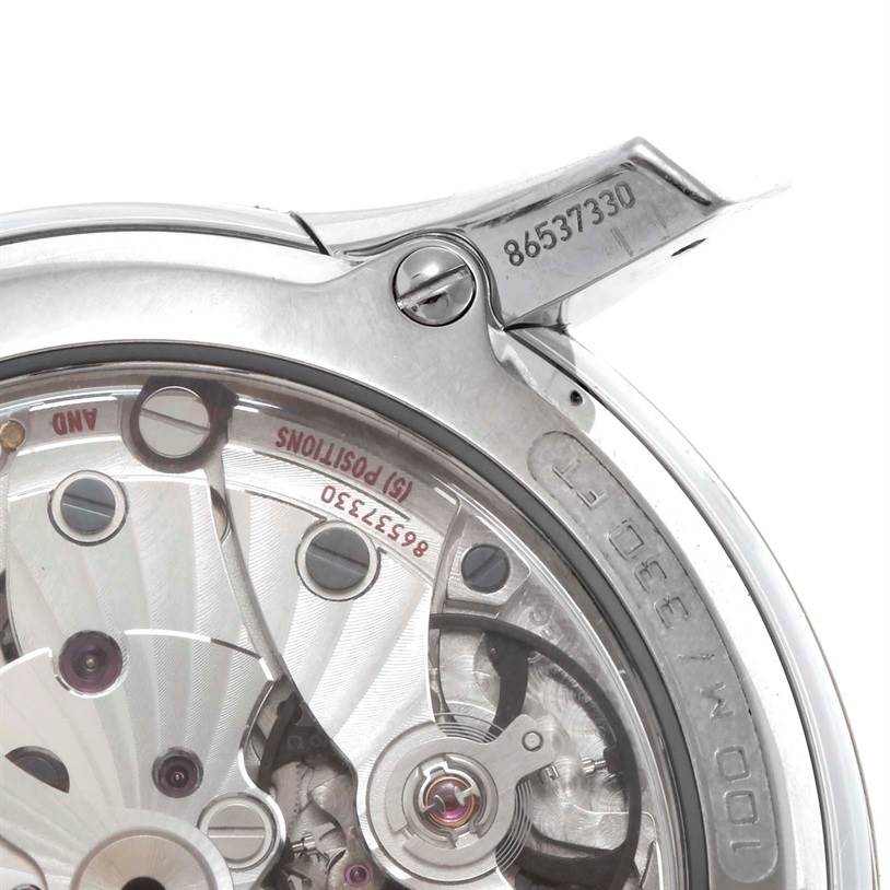 This image shows the movement mechanism of the Omega De Ville 431.33.41.21.03.001 Men's Stainless Steel Blue Dial 431.33.41.21.03.001 Men's Stainless Steel Blue Dial watch viewed from the back case.