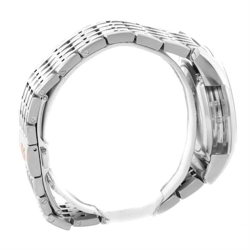 The image shows a side view of the Omega De Ville 431.33.41.21.03.001 Men's Stainless Steel Blue Dial 431.33.41.21.03.001 Men's Stainless Steel Blue Dial watch, highlighting the bracelet and case.