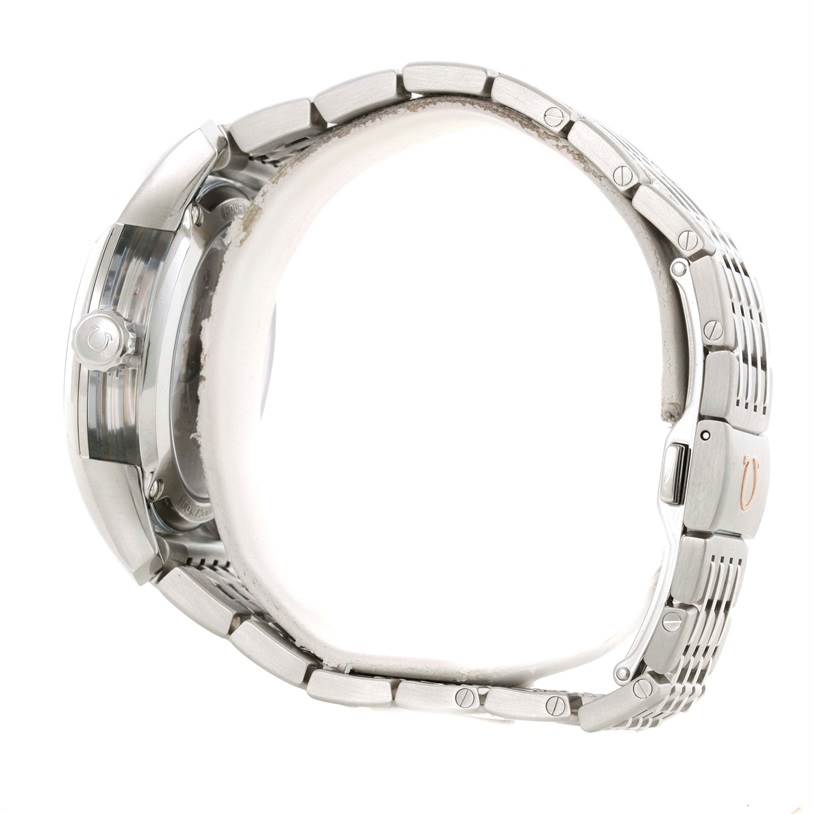 The image shows a side view of the Omega De Ville 431.33.41.21.03.001 Men's Stainless Steel Blue Dial 431.33.41.21.03.001 Men's Stainless Steel Blue Dial watch, highlighting the bracelet and case side profile.