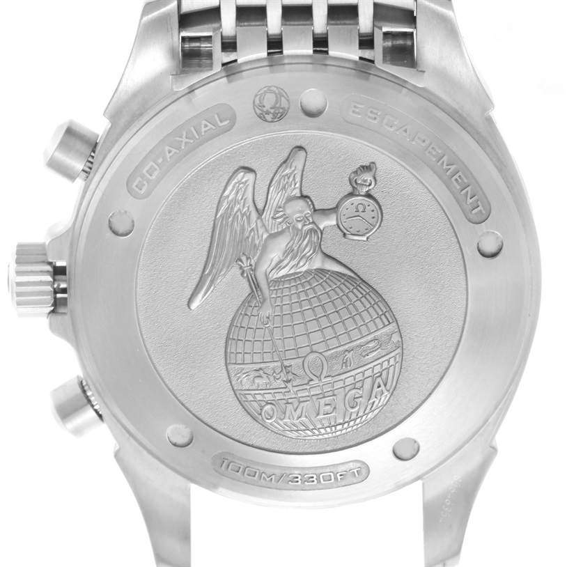 This image shows the case back of an Omega De Ville 422.10.41.52.06.001 Men's Stainless Steel Grey Dial 422.10.41.52.06.001 Men's Stainless Steel Grey Dial watch, displaying its engraving and the watch's specifications.