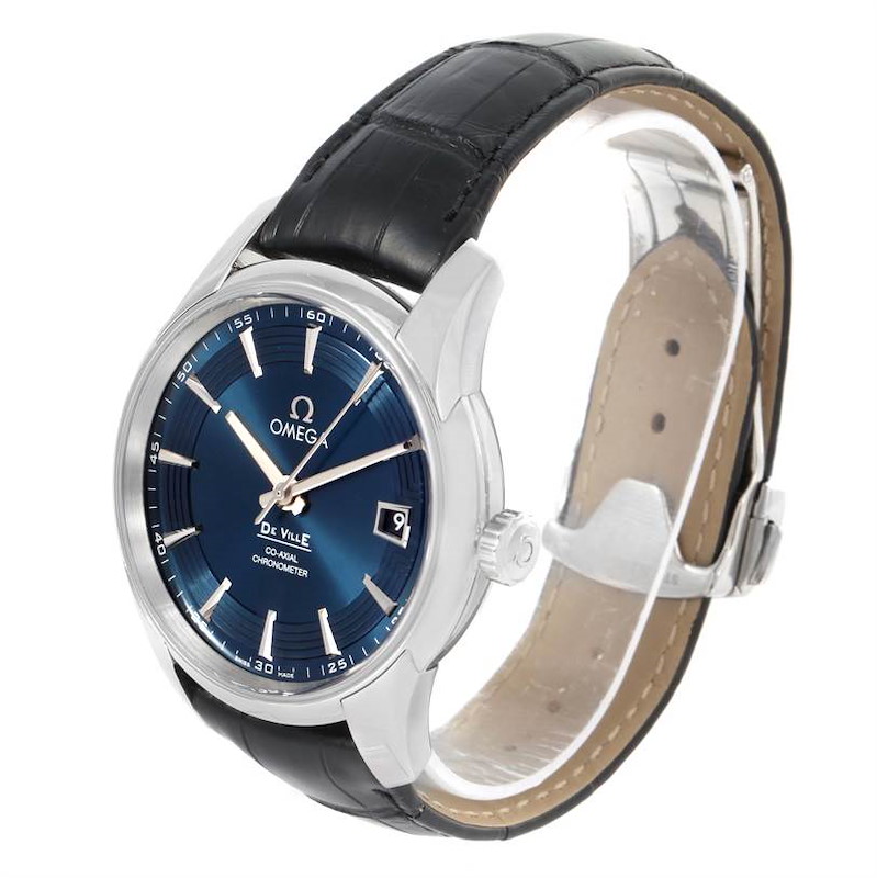 Omega DeVille Hour Vision Blue Dial Watch 431.33.41.21.03.001 Unworn SwissWatchExpo