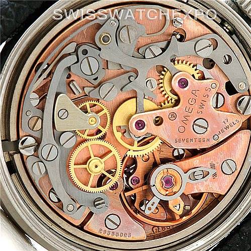 This image shows the intricate movement and gears of the Omega De Ville Men's Stainless Steel Silver Dial Men's Stainless Steel Silver Dial watch, captured from the back.