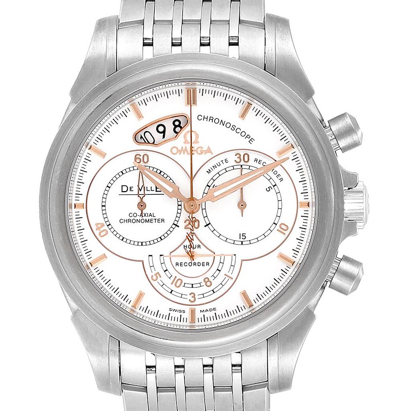 Omega DeVille Co-Axial Chronoscope Steel Mens Watch 422.10.41.50.04.001 Unworn SwissWatchExpo