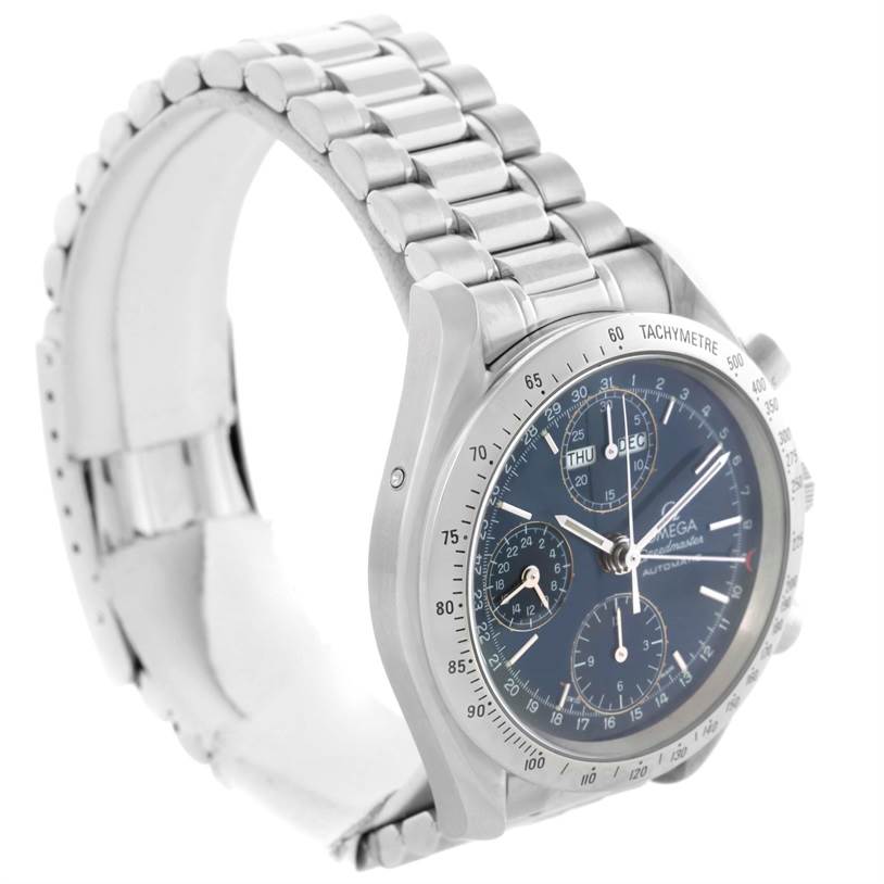 omega speedmaster day date blue