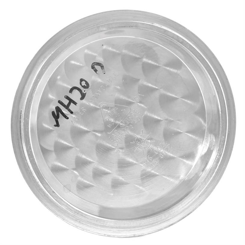 This is an inside view of the case back for an Omega Speedmaster 3570.50.00 Men
s Stainless Steel Black Dial 3570.50.00 Men
s Stainless Steel Black Dial watch.