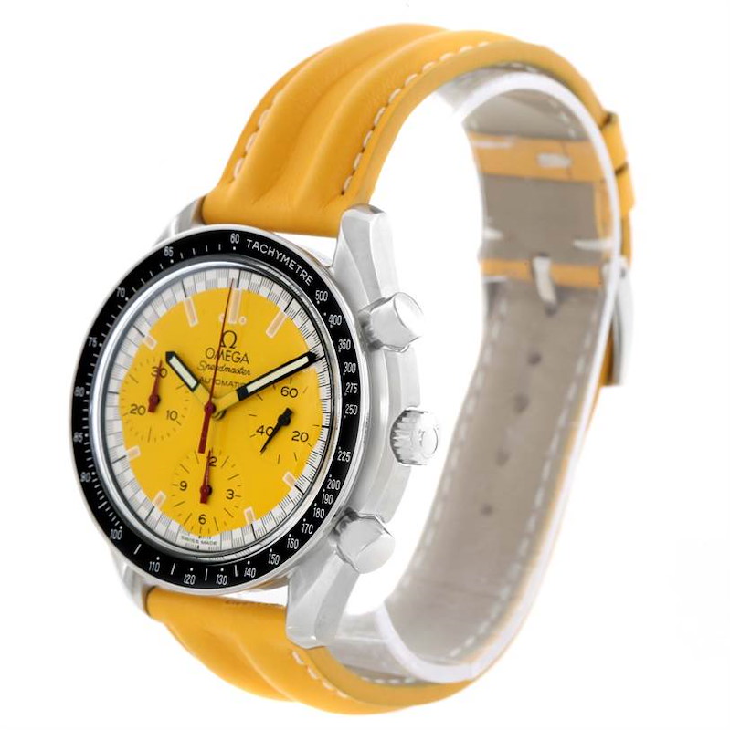 Omega Speedmaster Schumacher Yellow Chronograph Watch 3810.12.40 SwissWatchExpo