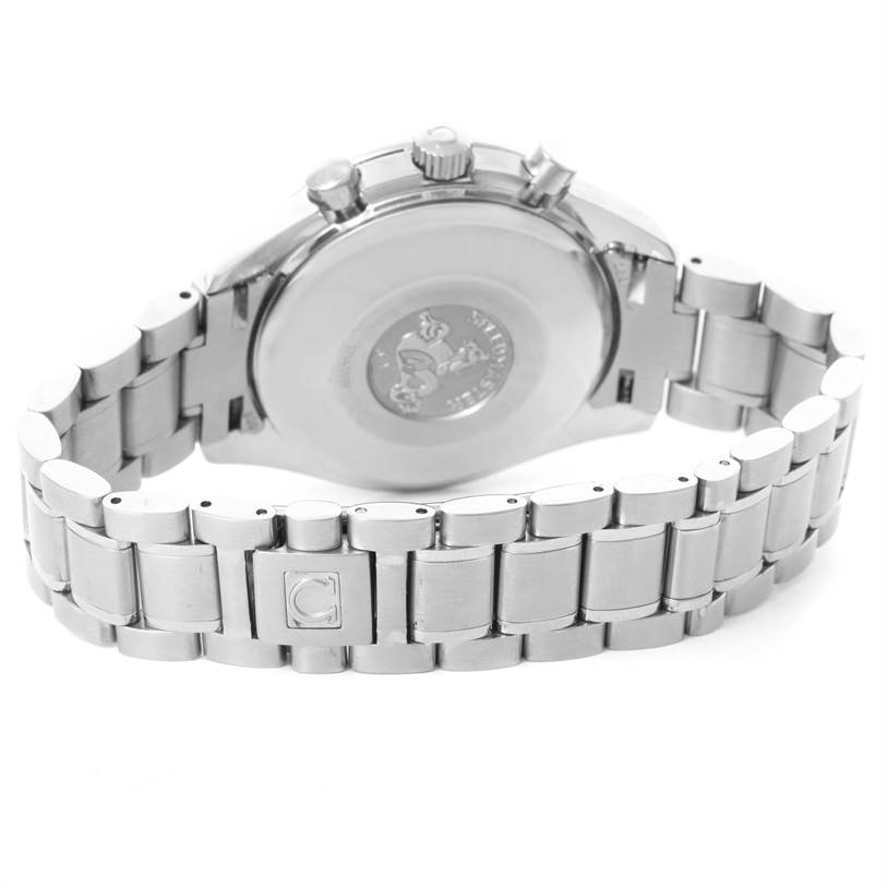 This image shows the back case and bracelet of an Omega Speedmaster 3513.50.00 Men
s Stainless Steel Black Dial 3513.50.00 Men
s Stainless Steel Black Dial watch at a rear angle.