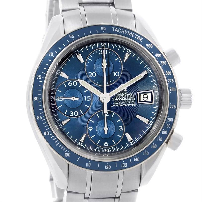 omega speedmaster professional blue dial