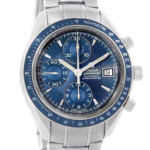 Photo of Omega Speedmaster Date Blue Dial Chronograph Steel Watch 3212.80.00