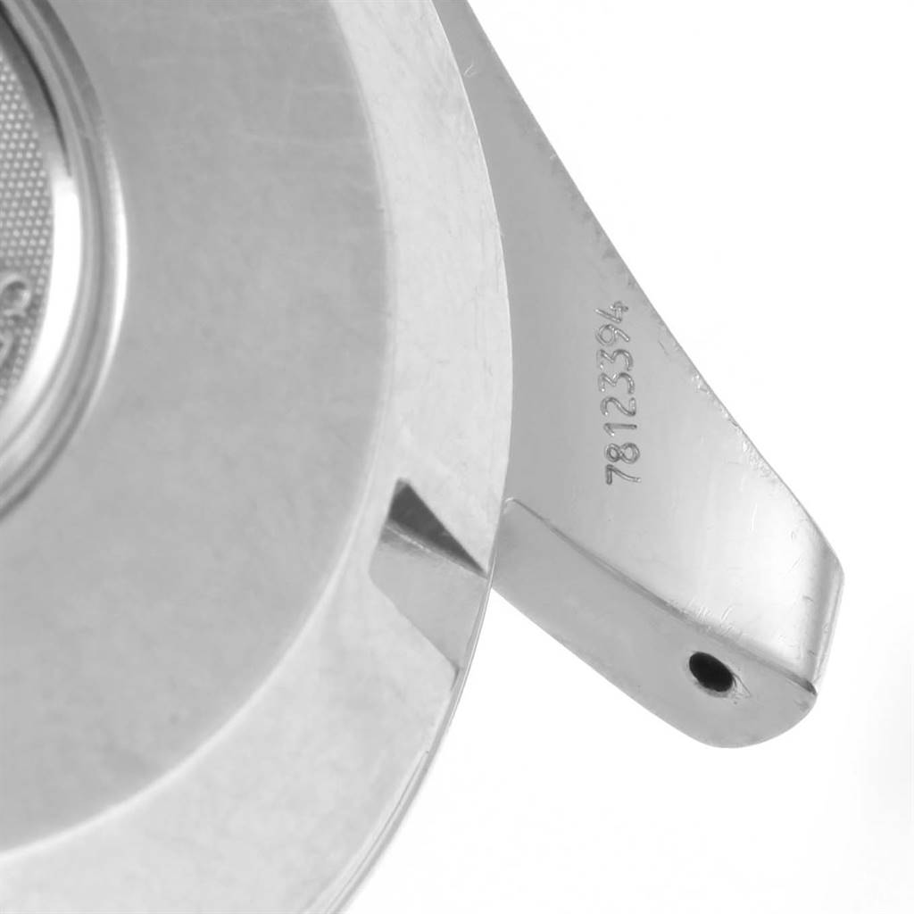 The image shows the backside and a part of the lugs of the Omega Speedmaster 3552.59.00 Men
s Stainless Steel Black Dial 3552.59.00 Men
s Stainless Steel Black Dial watch, including a portion of the serial number.