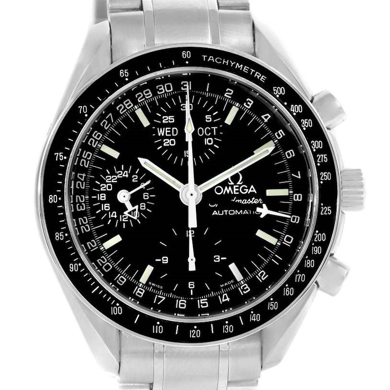 Omega Speedmaster Day Date Black Dial Automatic Mens Watch 3520.50.00 SwissWatchExpo