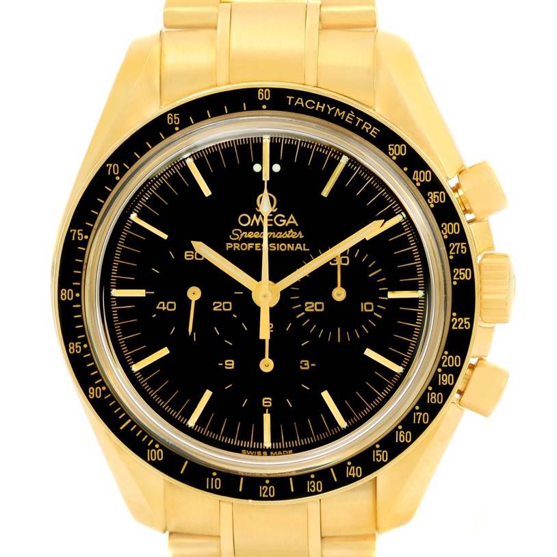 Omega Speedmaster Moonwatch 18K Yellow Gold Watch 3195.50 ...