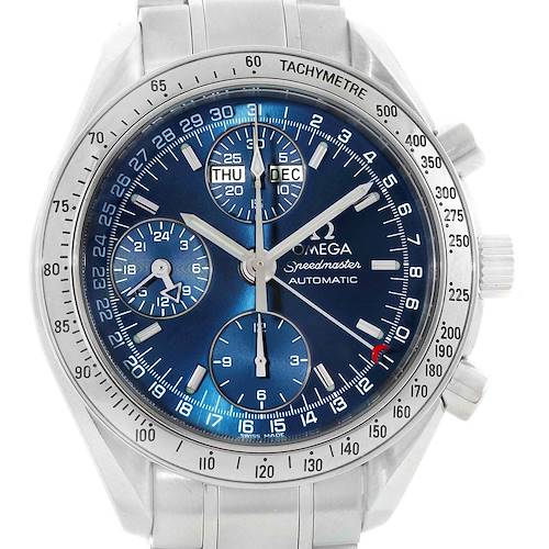 Photo of Omega Speedmaster Day-Date Blue Dial Chronograph Mens Watch 3523.80.00