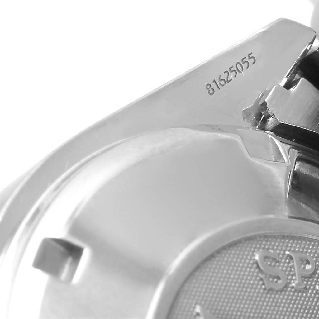 This image shows a close-up view of the back case and lugs of an Omega Speedmaster 3211.31.00 Men
s Stainless Steel Silver Dial 3211.31.00 Men
s Stainless Steel Silver Dial watch.