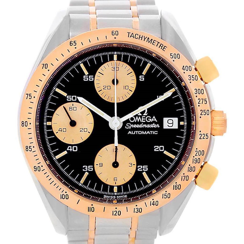 Omega Speedmaster Steel Rose Gold Automatic Watch 3716.50.00 SwissWatchExpo