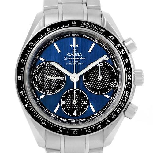 Photo of Omega Speedmaster Racing Blue Dial Watch 326.30.40.50.03.001 Box Cards