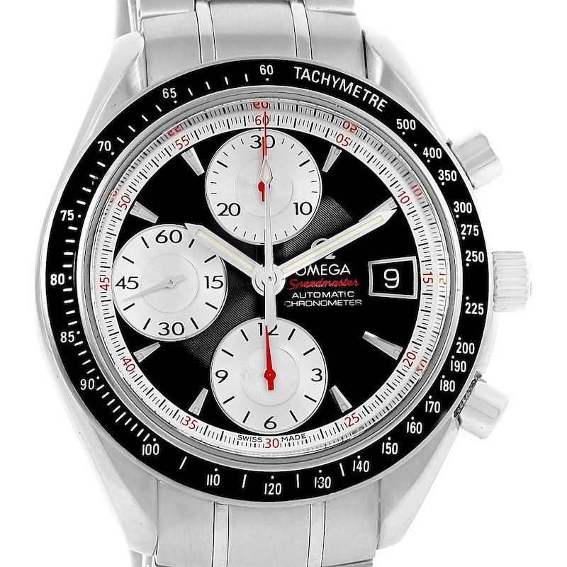 Omega Speedmaster Day Date Chronograph Black Dial Watch 3210.51.00 SwissWatchExpo