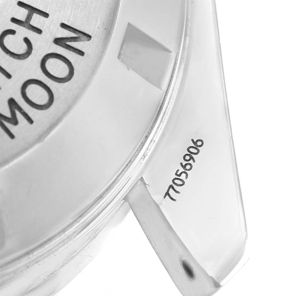 The image shows the back case and partial lugs of an Omega Speedmaster 3570.50.00 Men
s Stainless Steel Black Dial 3570.50.00 Men
s Stainless Steel Black Dial watch, including part of the serial number and engraved text.