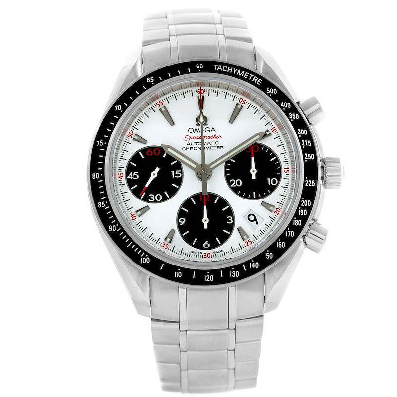 Omega Speedmaster Date 40mm White Dial Watch 323.30.40.40.04.001 SwissWatchExpo
