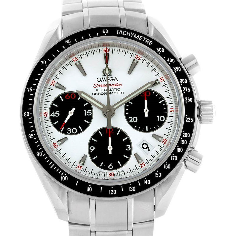 Omega Speedmaster Date 40mm White Dial Watch 323.30.40.40.04.001 SwissWatchExpo