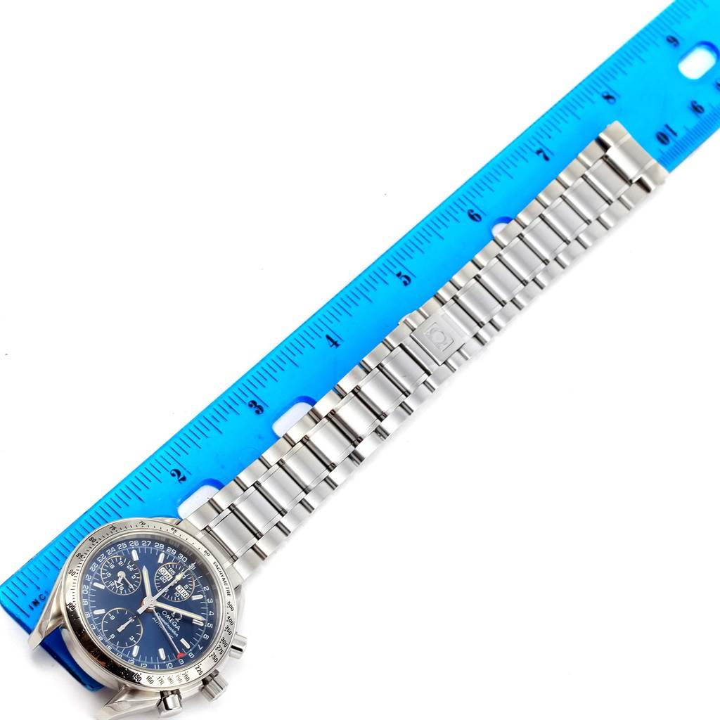 omega speedmaster day date blue