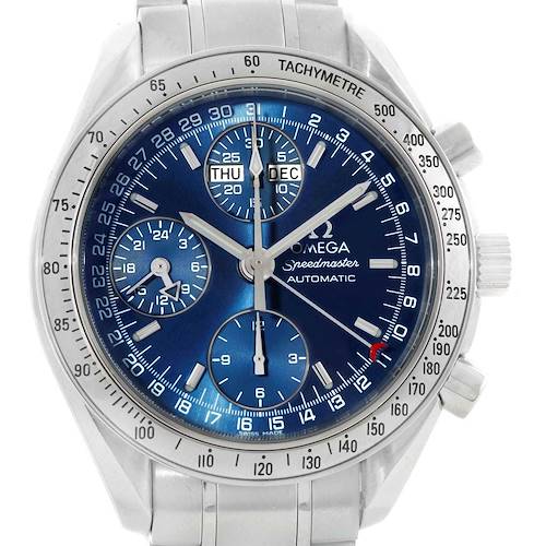 Photo of Omega Speedmaster Day-Date Blue Dial Mens Watch 3523.80.00 Box