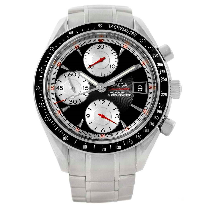Omega Speedmaster Date 40 Chronograph Black Dial Watch 3210.51.00 SwissWatchExpo