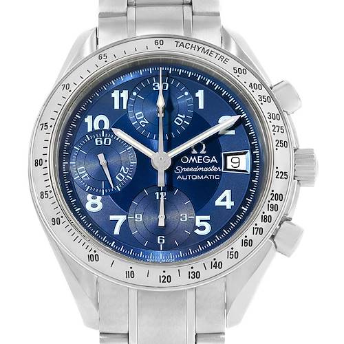 Photo of Omega Speedmaster Date Blue Arabic Dial Mens Watch 3513.82.00