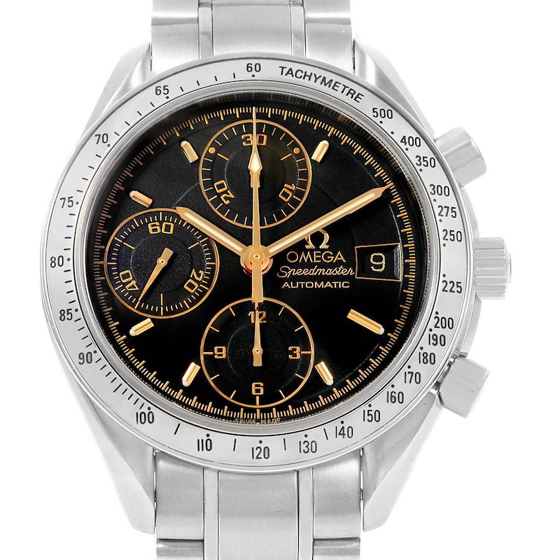 Omega Speedmaster Date Black Dial Mens Watch 3513.54.00 SwissWatchExpo