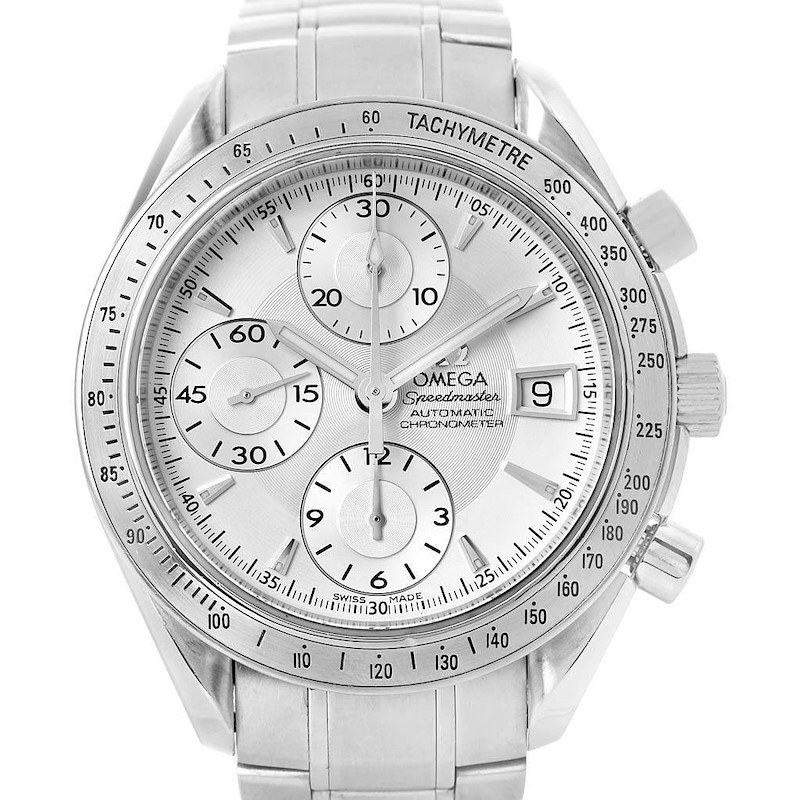 Omega Speedmaster Silver Dial Automatic Mens Watch 3211.30.00 Box Card SwissWatchExpo