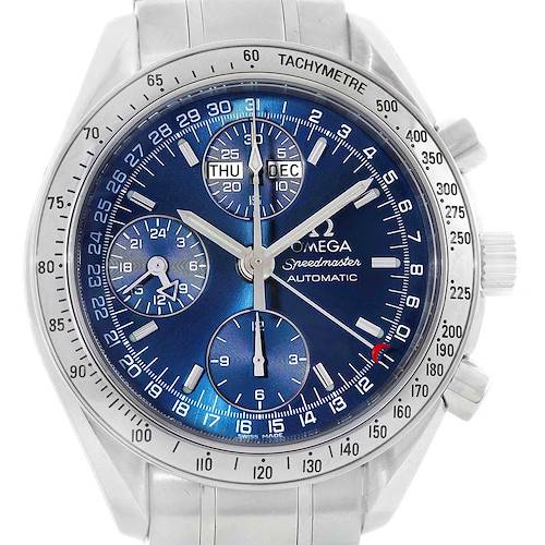 Photo of Omega Speedmaster Day-Date Blue Dial Mens Watch 3523.80.00 Box Papers