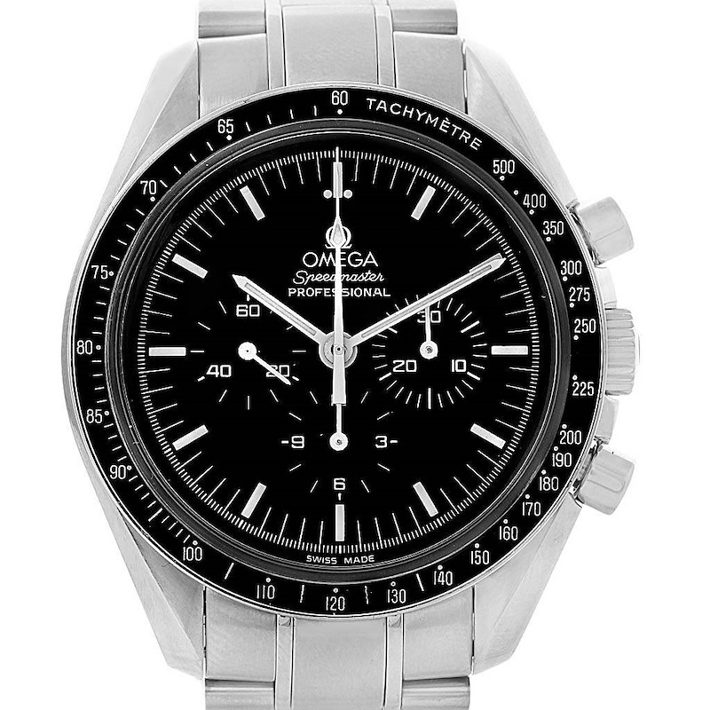 Omega Speedmaster Chronograph Steel Mens Moon Watch 3570.50.00 SwissWatchExpo