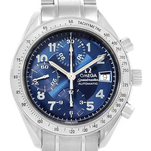 Photo of Omega Speedmaster Blue Dial Automatic Mens Watch 3513.82.00 Card