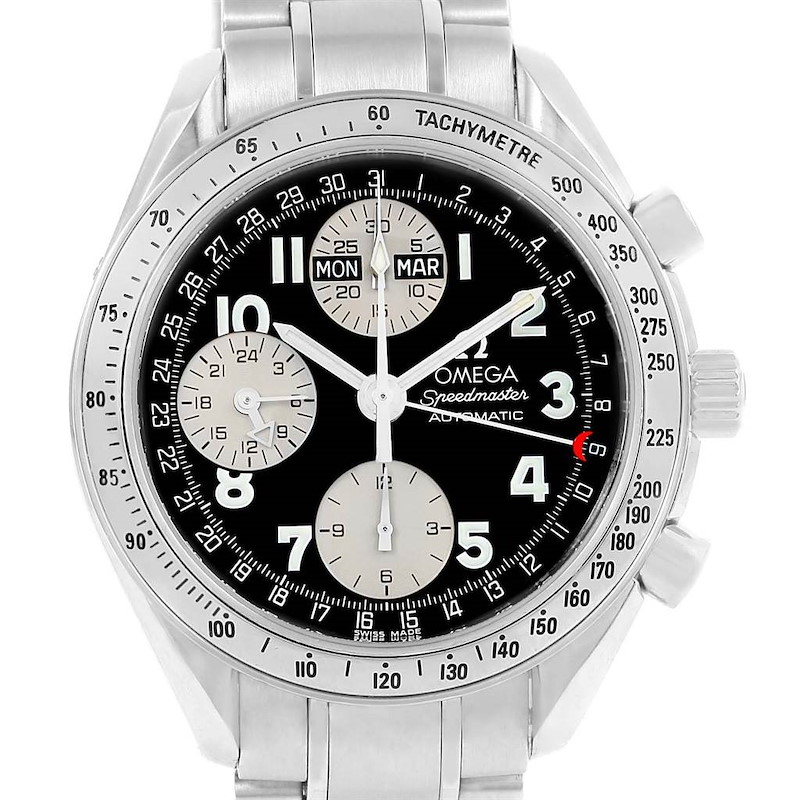 Omega Speedmaster Triple Calendar Black Arabic Dial Watch 3523.51.00 SwissWatchExpo