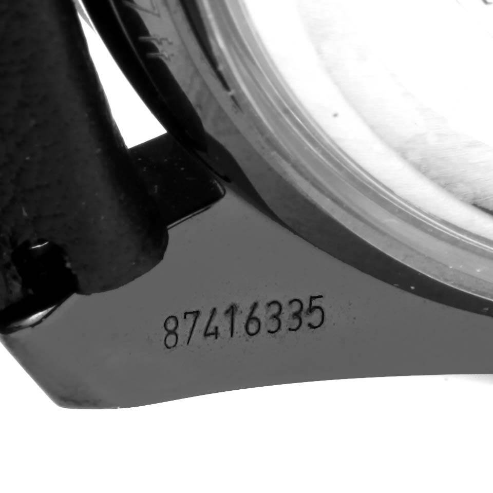The image shows a close-up angle of the Omega Speedmaster 311.92.44.51.01.004 Men
s Stainless Steel Black Dial 311.92.44.51.01.004 Men
s Stainless Steel Black Dial watch
s serial number located on the case back.
