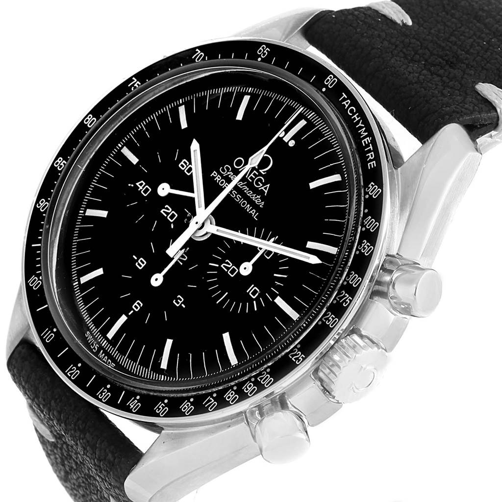 omega speedmaster black strap