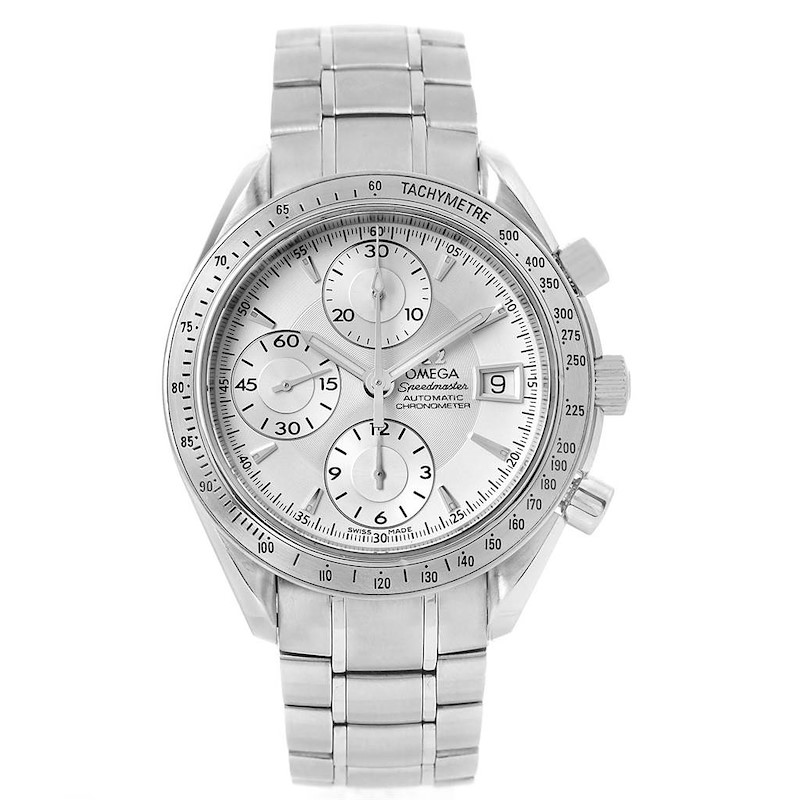 Omega Speedmaster Silver Dial Chronograph Mens Watch 32113000 Card